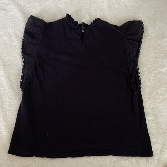 Caslon Pintuck Yoke Flutter Sleeves Top S - Picture 8 of 8